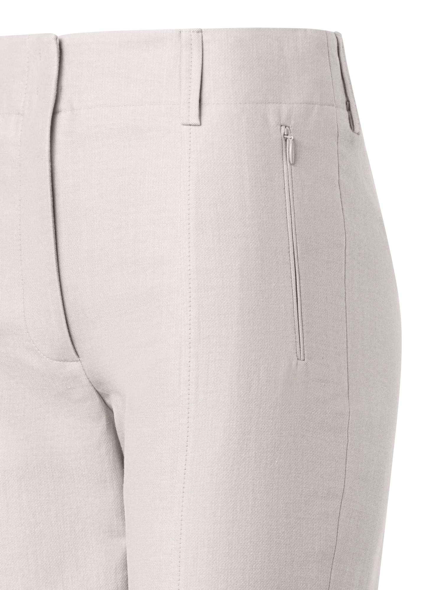 Designer Slim Cotton Silk Double-Face Pants - neutral - beige - grey