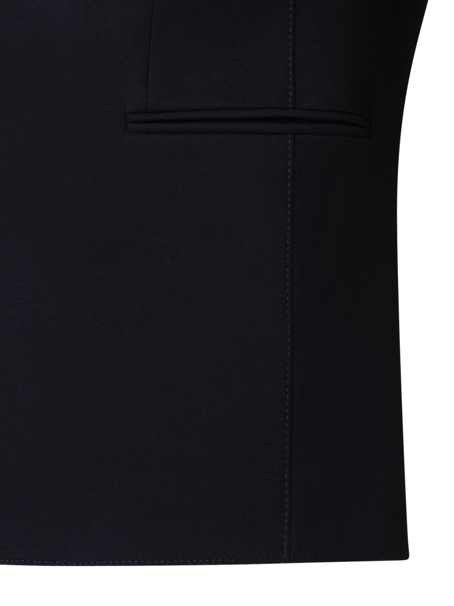 Designer Jersey Blazer with Faux Leather Collar - black