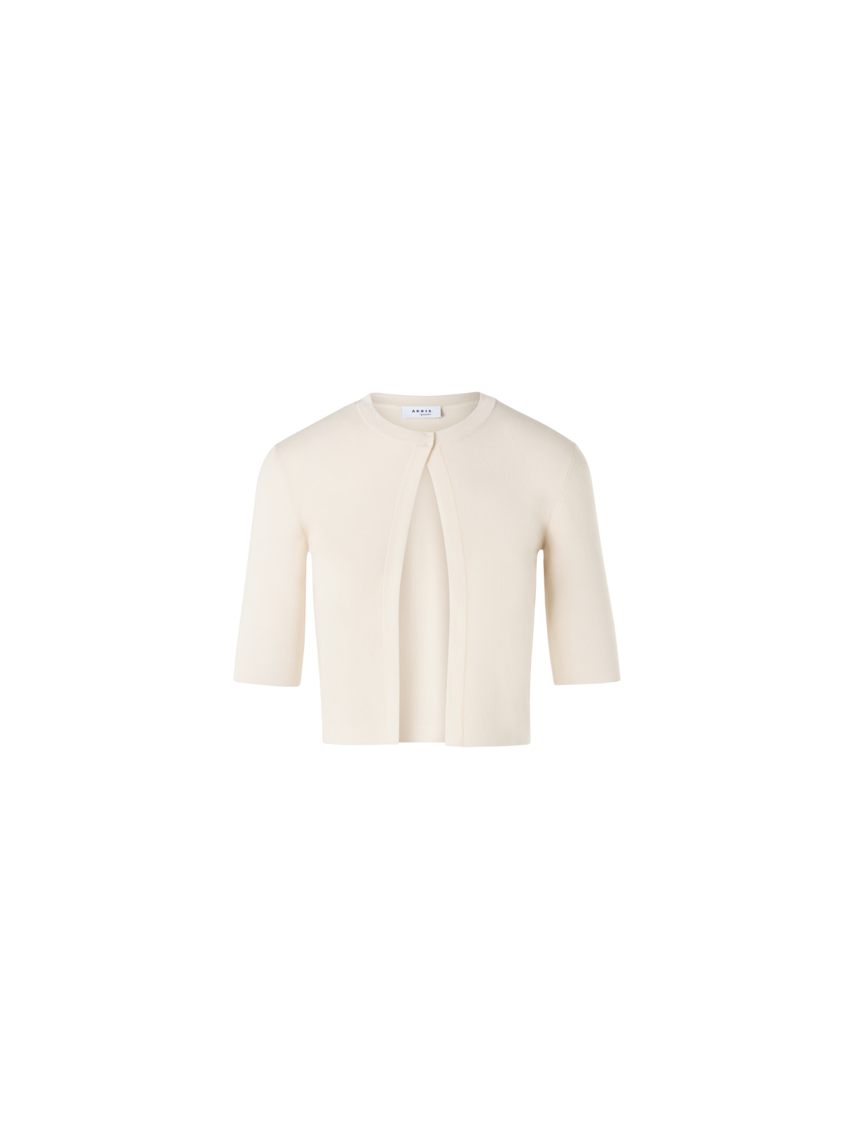 Designer Cropped Cardigan - ecru - white