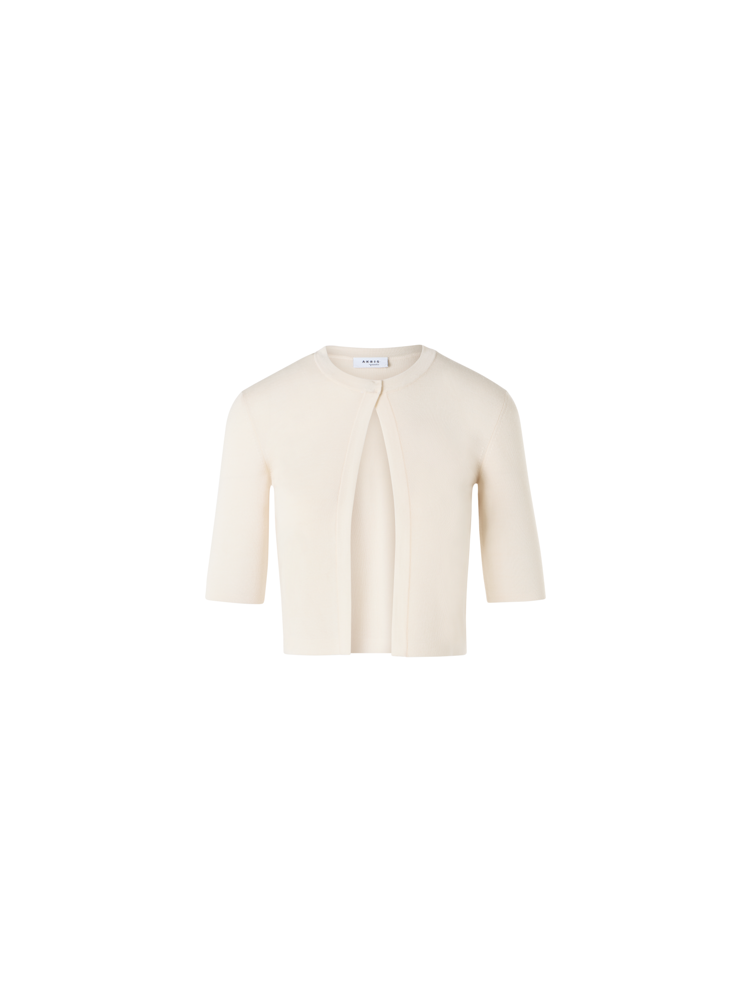 Designer Cropped Cardigan - ecru - white