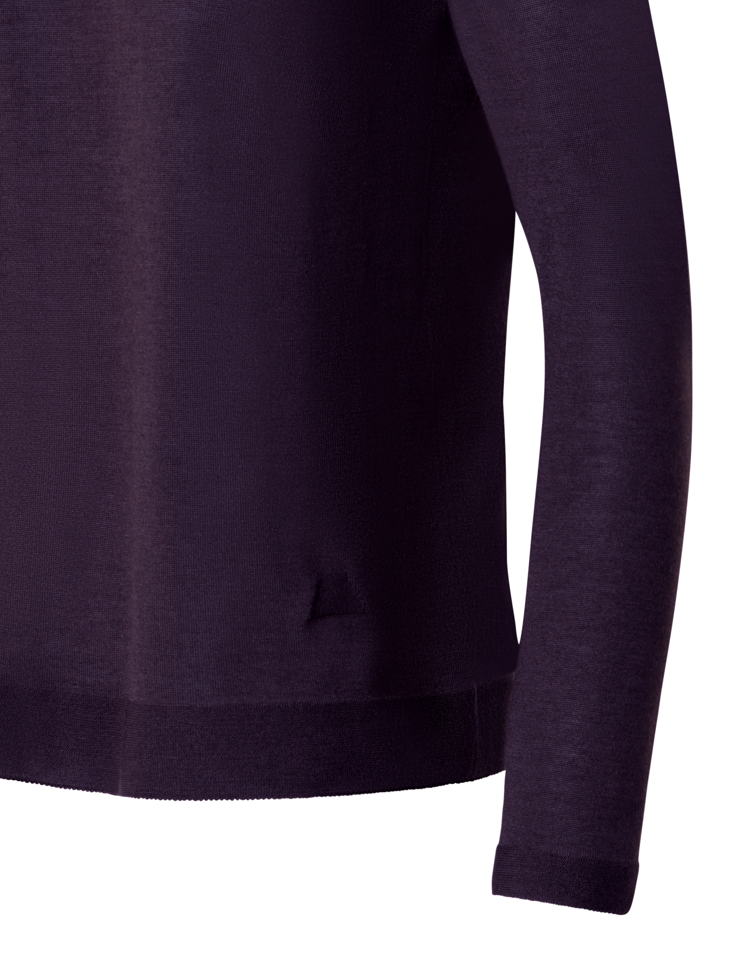 Designer Crew Neck Cashmere Silk Sweater - purple