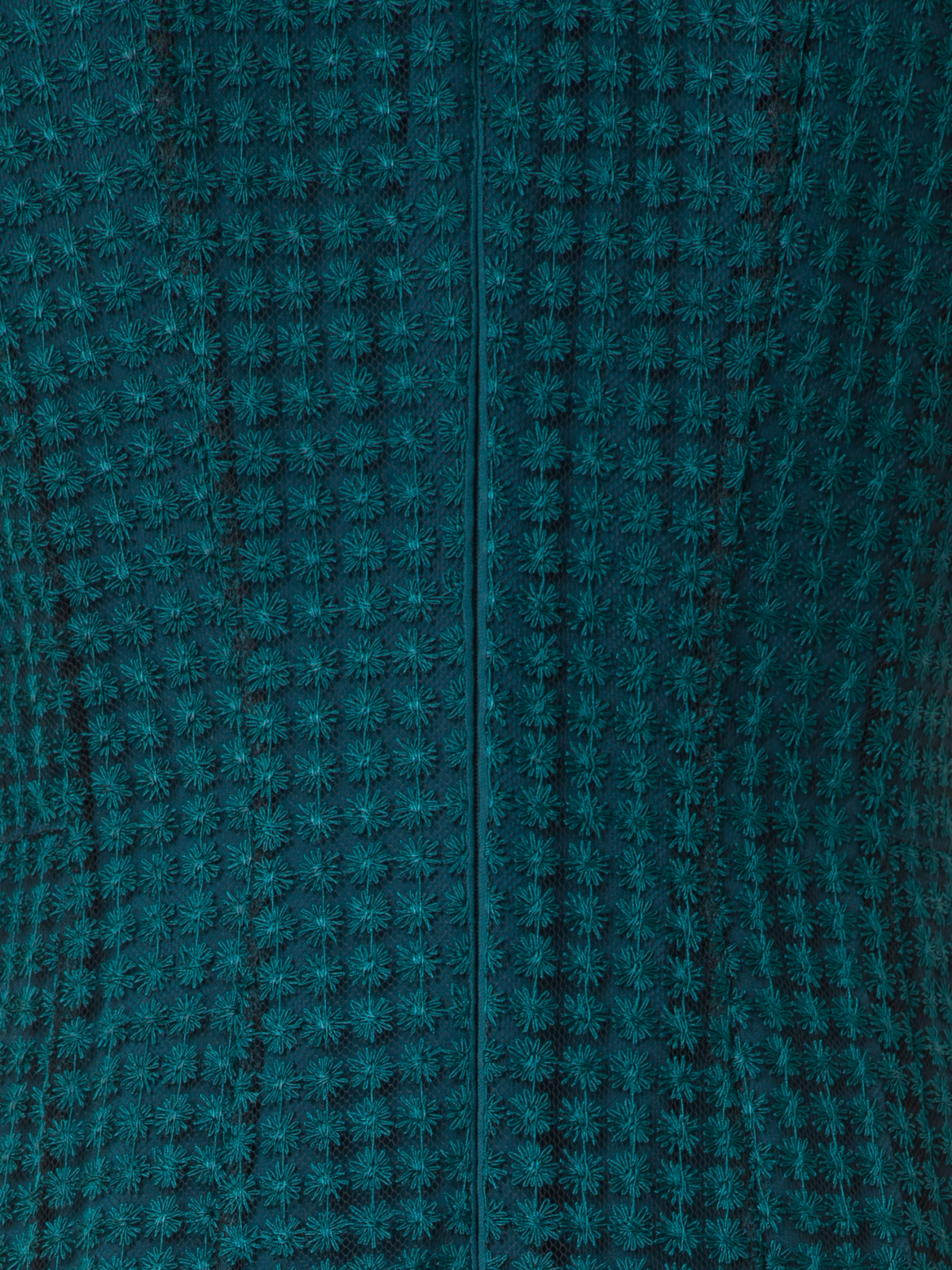 Designer Fitted Evening Gown in Flower Embroidery - green