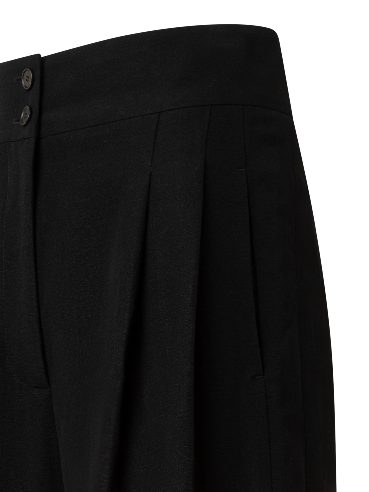 Designer Extra Wide Palazzo Linen Viscose Pants - black