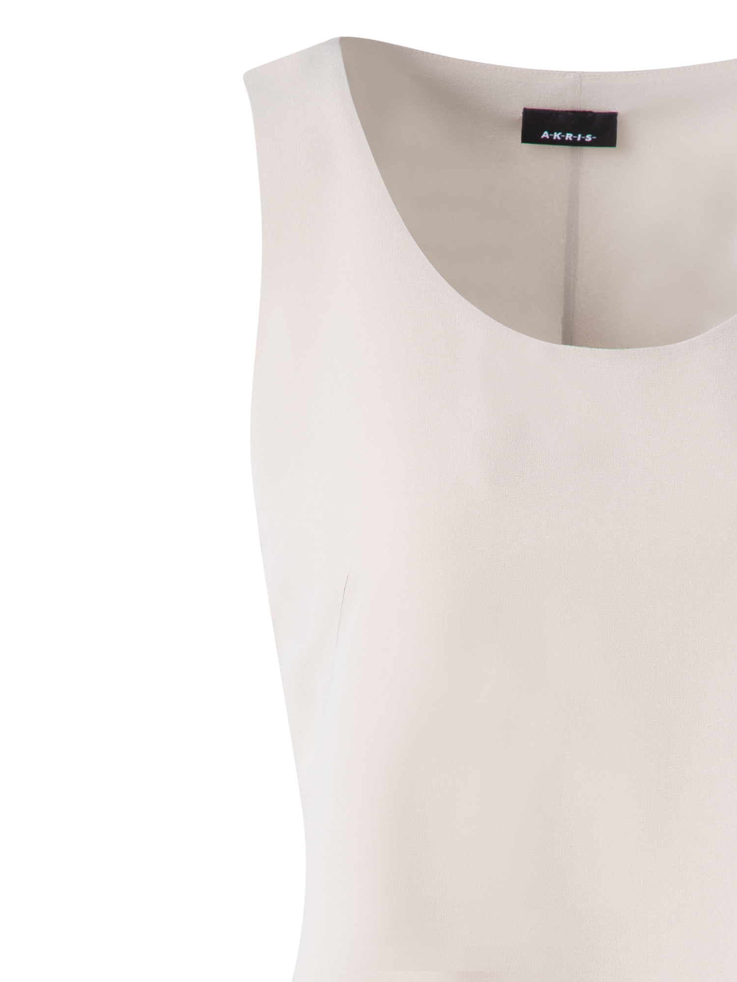 Designer Tank Top in Silk Georgette - neutral - pastel - beige