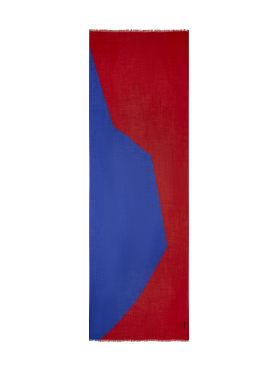 Designer Cashmere Scarf in High Plains Print - multicolor