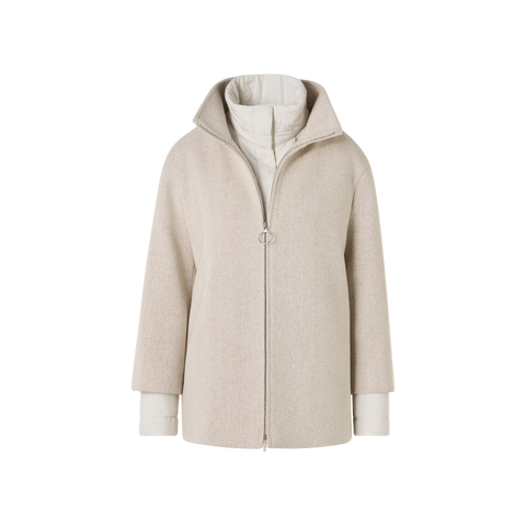 Two-in-One Coat with Dot Quilt Layer