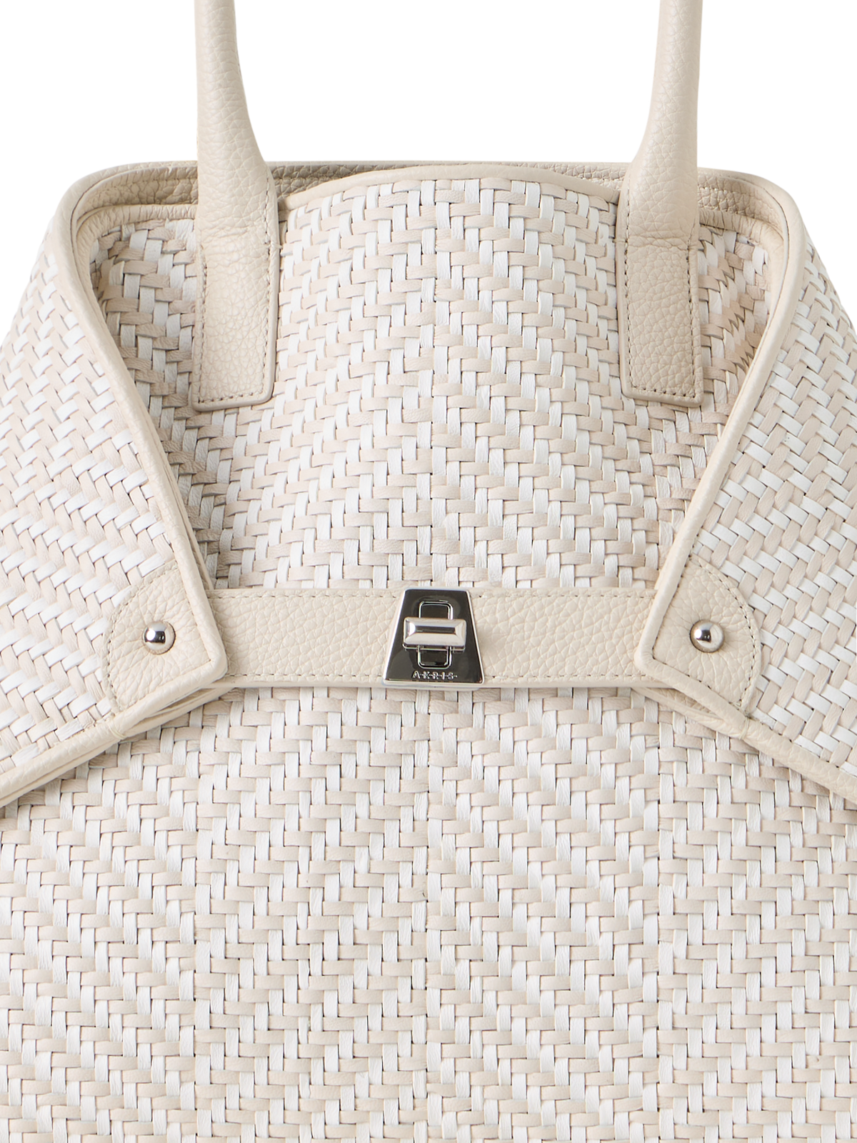 Designer Ai Small Top Handle Tote - beige - ecru