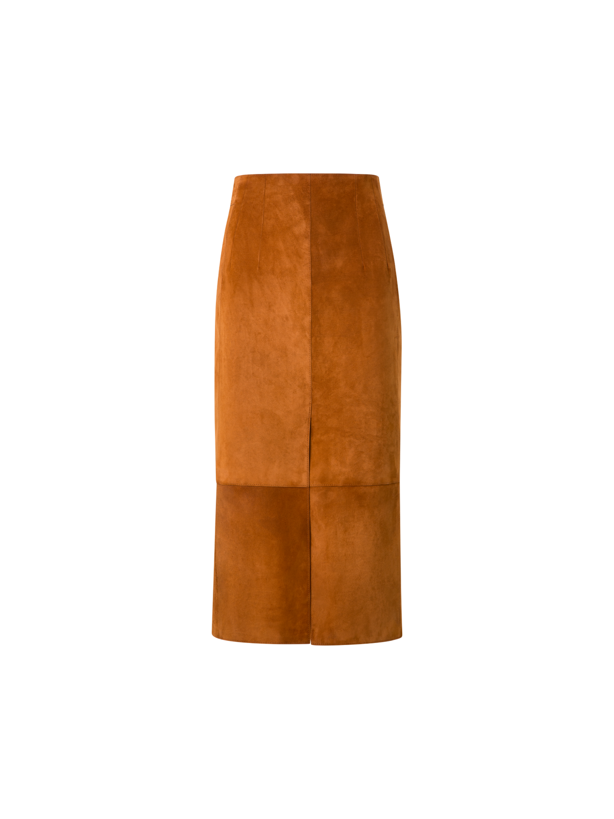 Designer Pencil Skirt in Suede - neutral - brown
