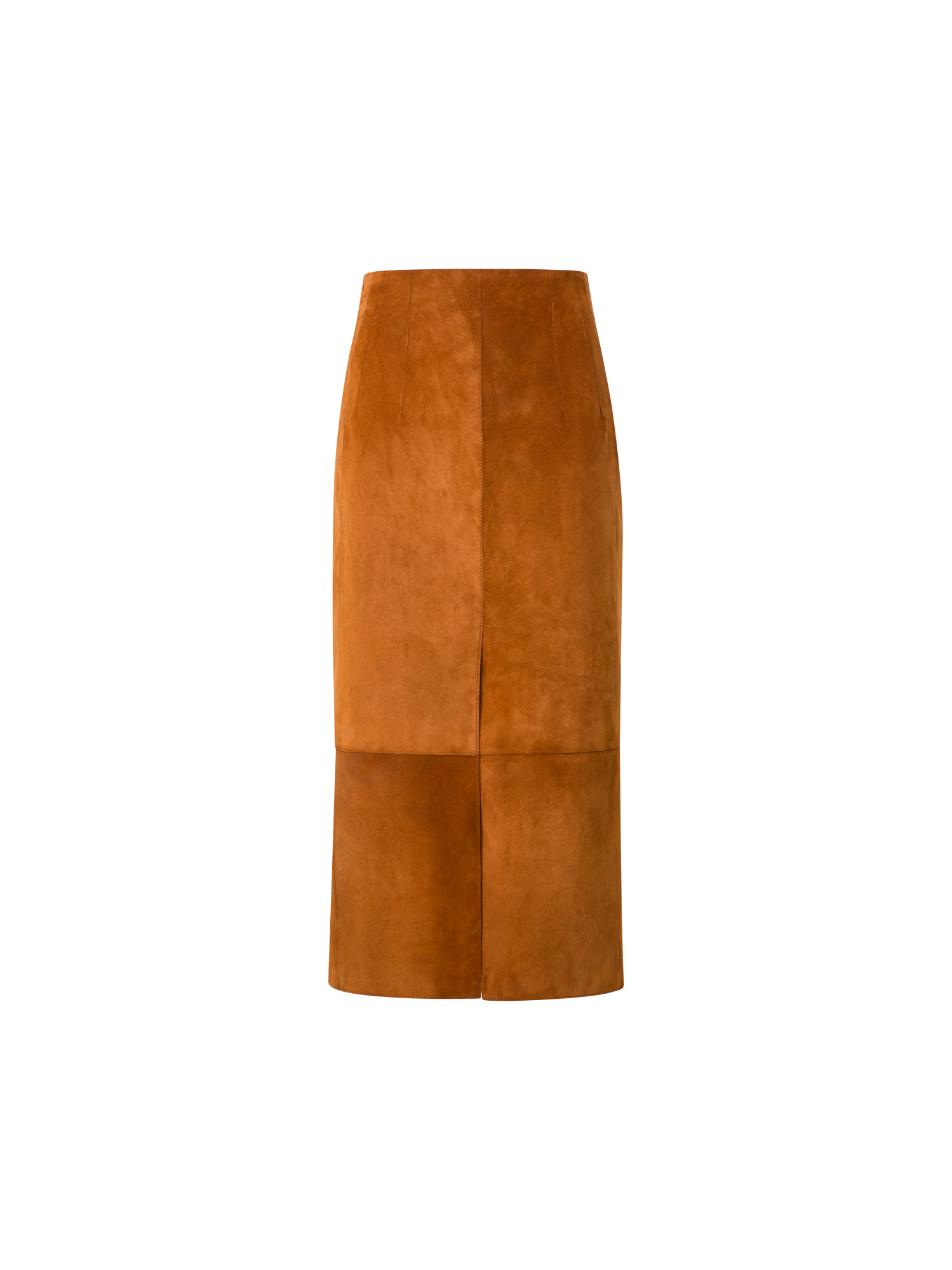 Designer Pencil Skirt in Suede - neutral - brown