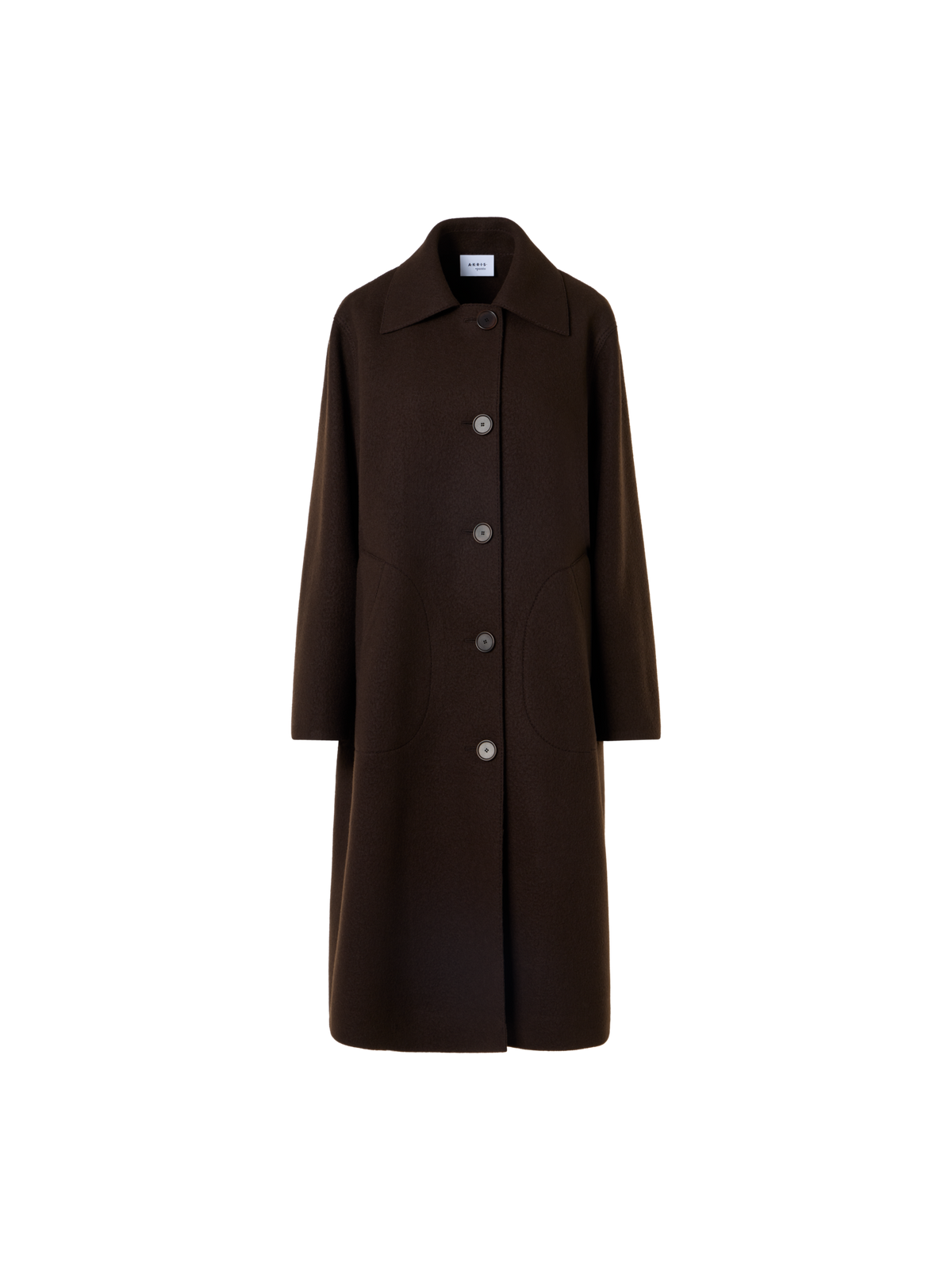 Designer Heavy Taglio Vivo Long Car Coat - brown