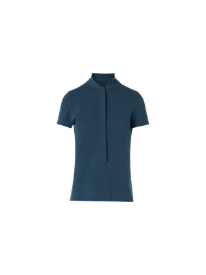 Designer Fitted Cotton Piqué Polo Shirt - green