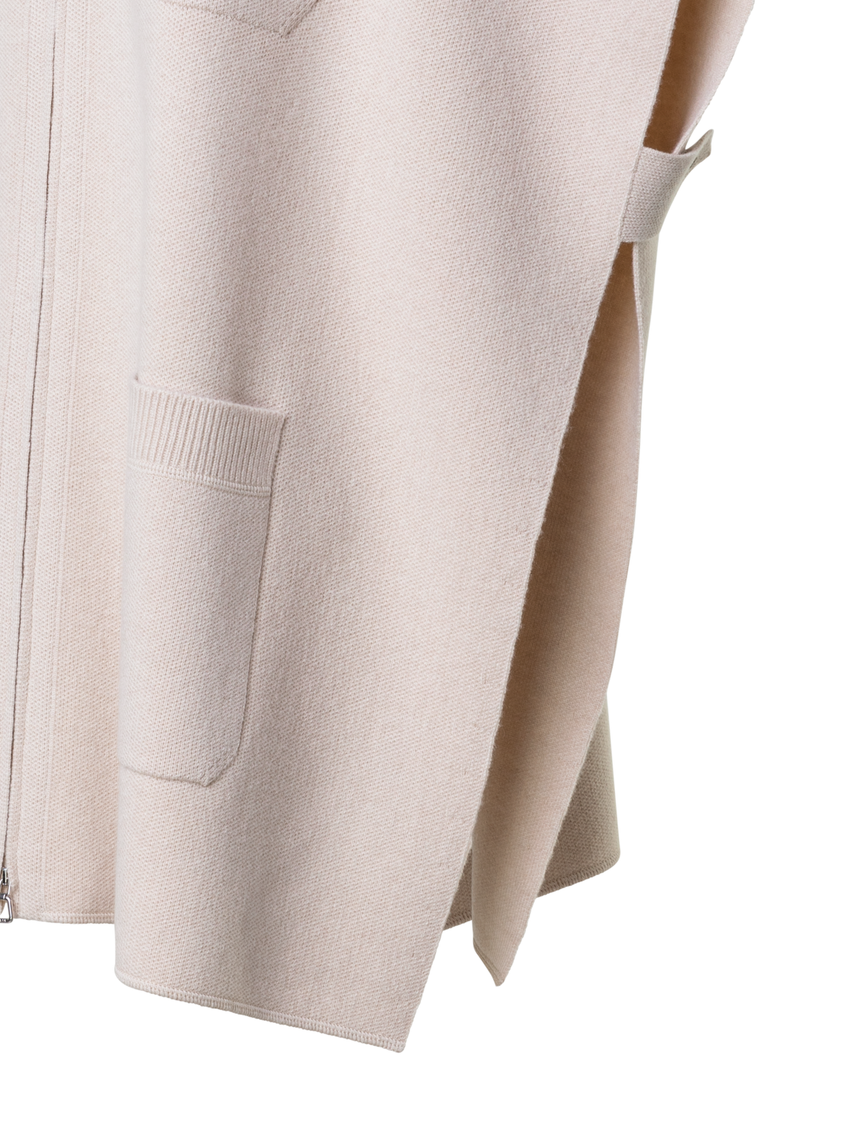 Designer Cape in 100% Cashmere Piqué - beige