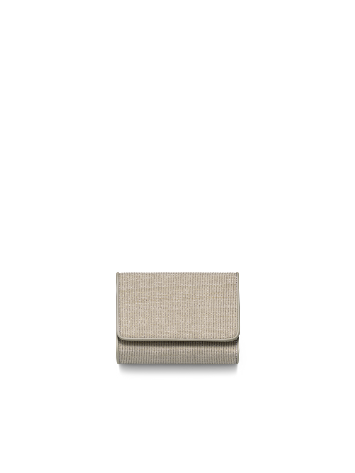Designer Tri-Fold Wallet in Horsehair Fabric - ecru
