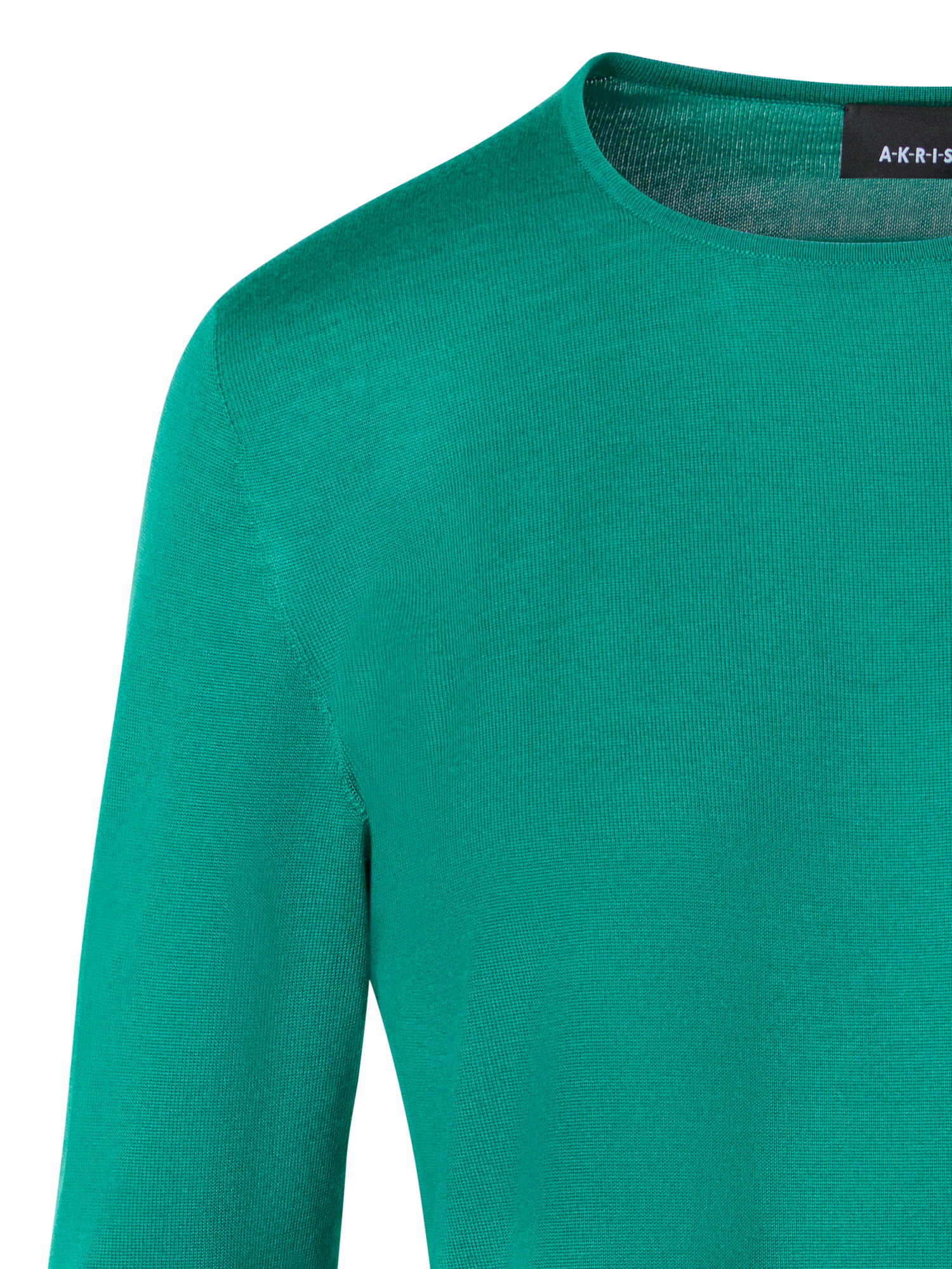 Designer Long-Sleeve Cashmere-Silk Knit Sweater - green