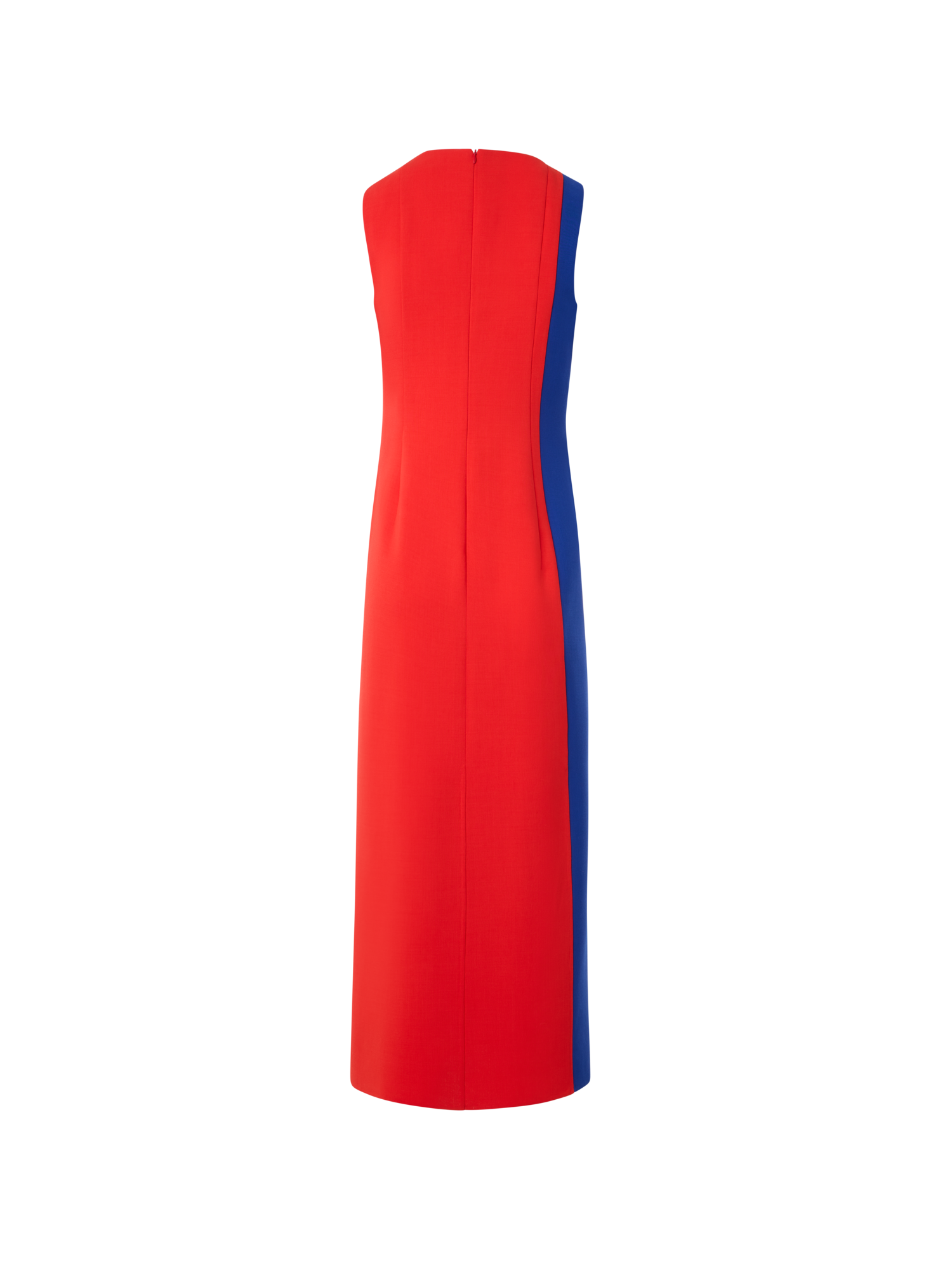 Designer Midi Sheath Dress with Polygon Patchwork - multicolor