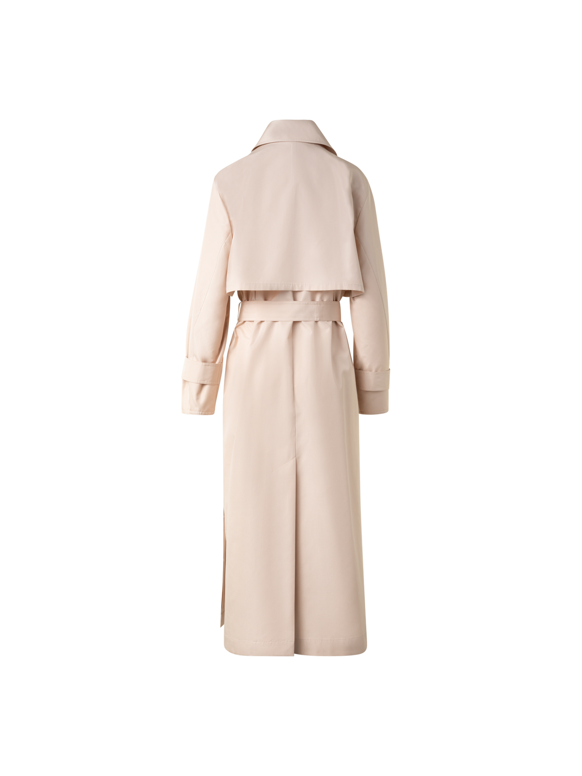 Designer Oversized Trench Coat in Silk Taffeta - neutral - pastel - beige
