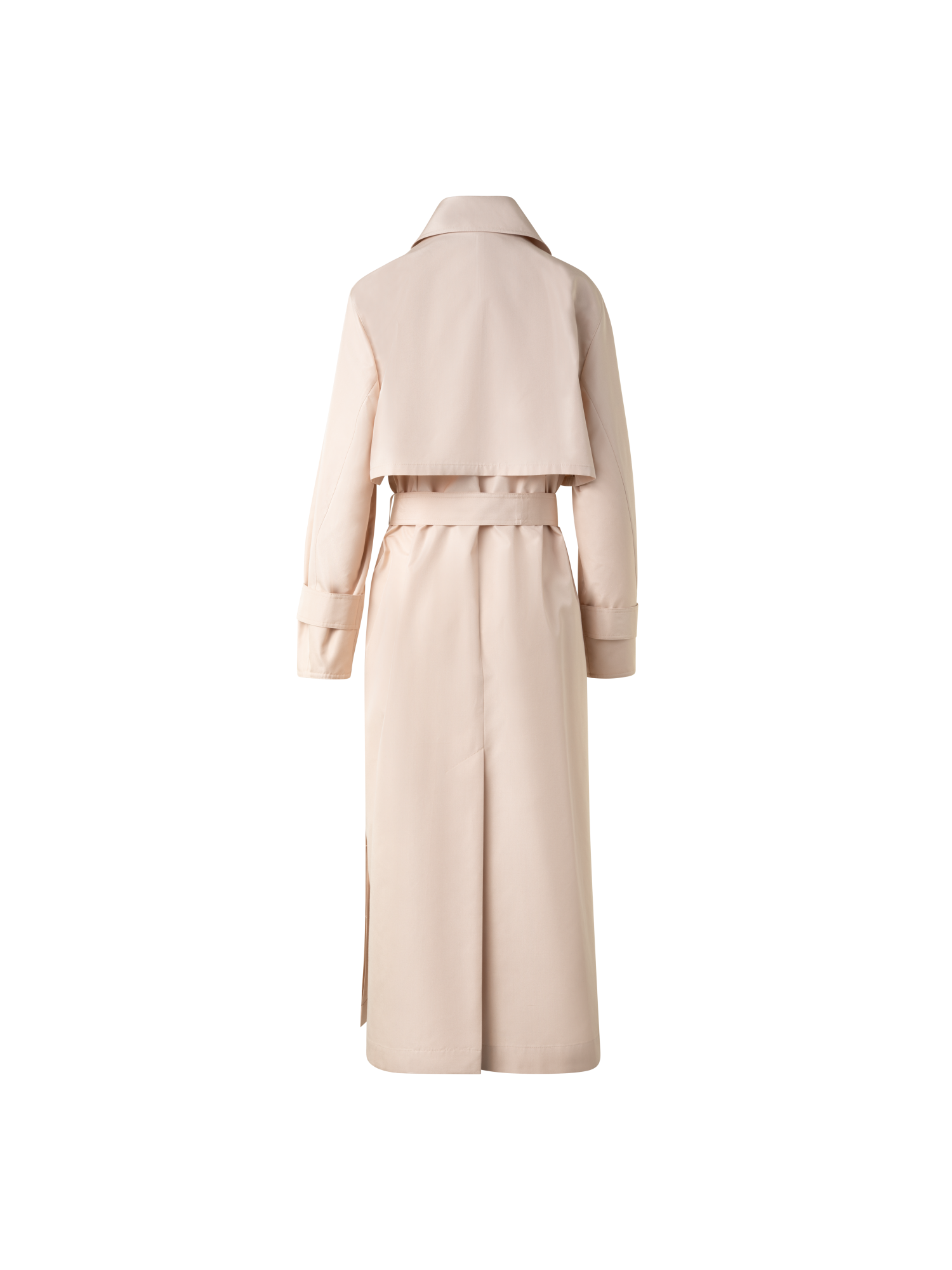 Designer Oversized Trench Coat in Silk Taffeta - neutral - pastel - beige