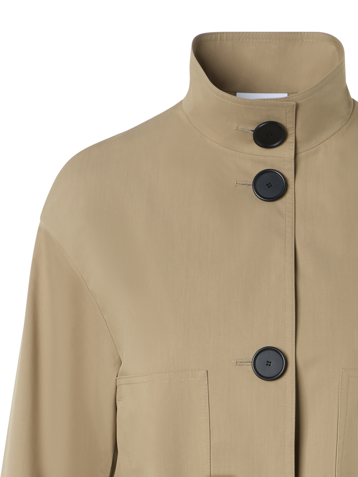 Designer Cotton Short Parka Jacket with Elastic Waist