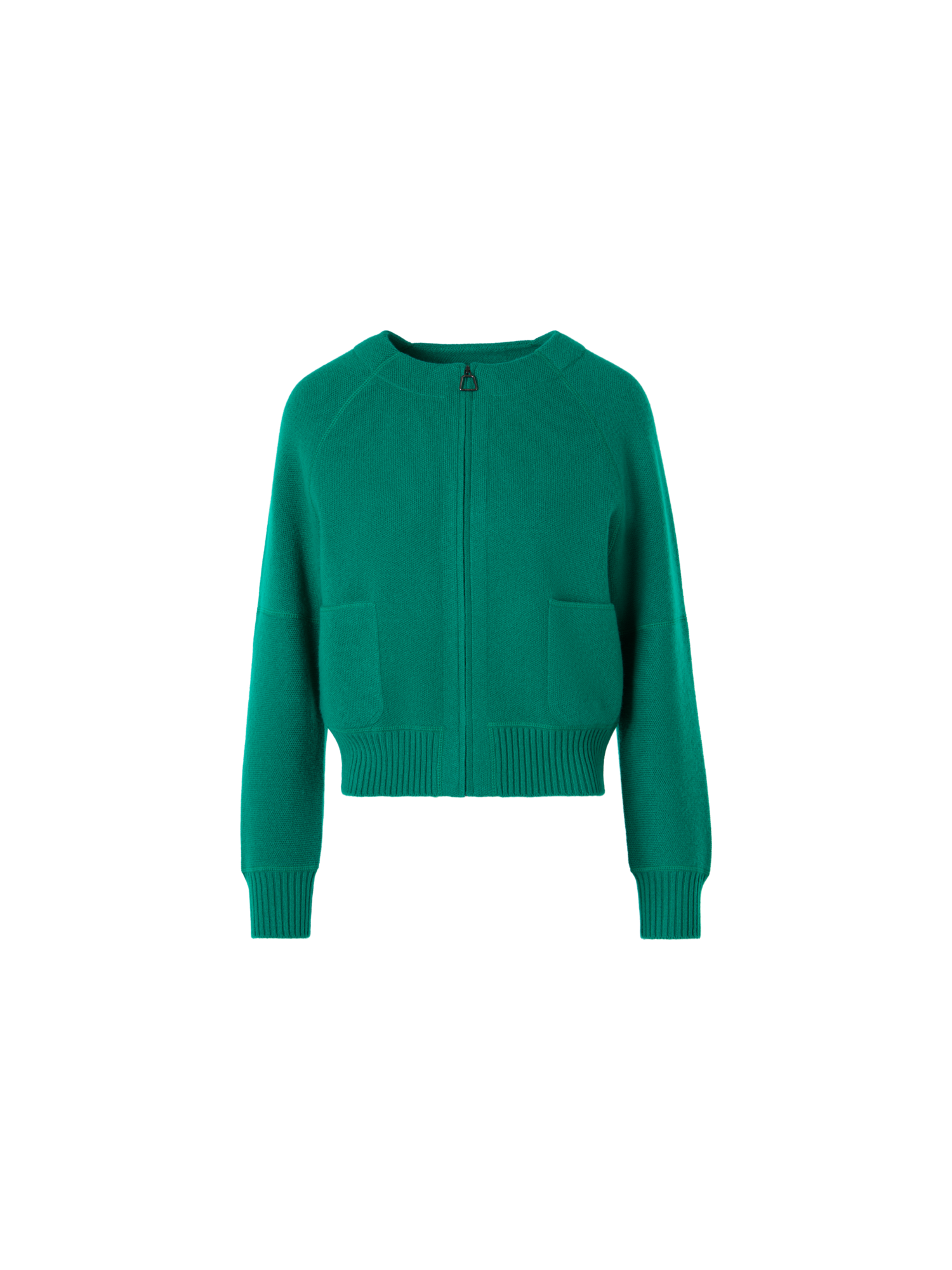 Designer Cashmere-Piqué Knit Cardigan - green