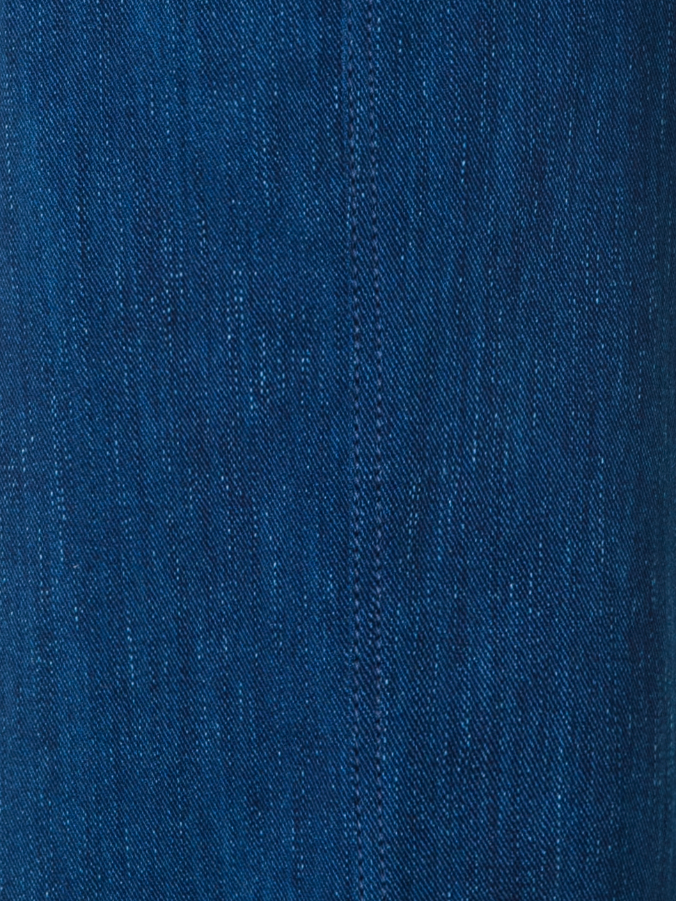 Designer Cropped Wide Cotton Denim Pants - blue