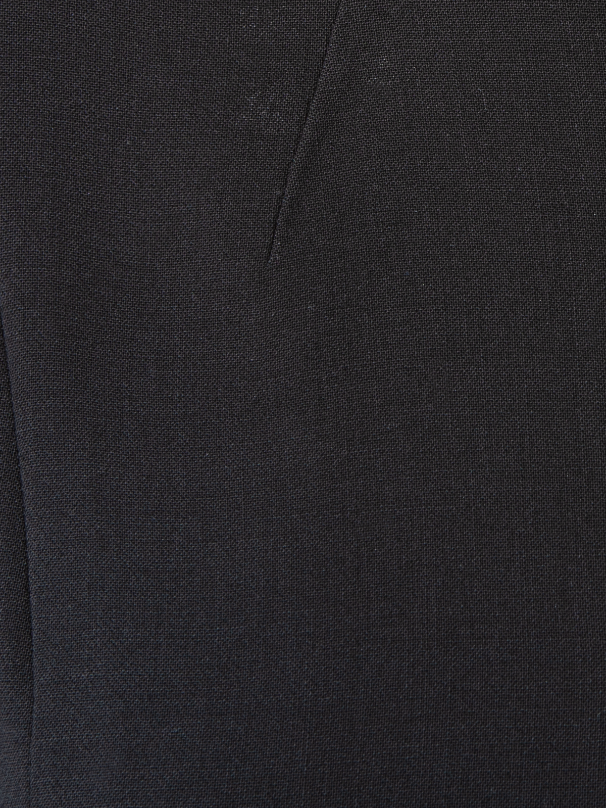 Designer 3/4 Sleeve Wool Double-Face Mock Neck Dress - black