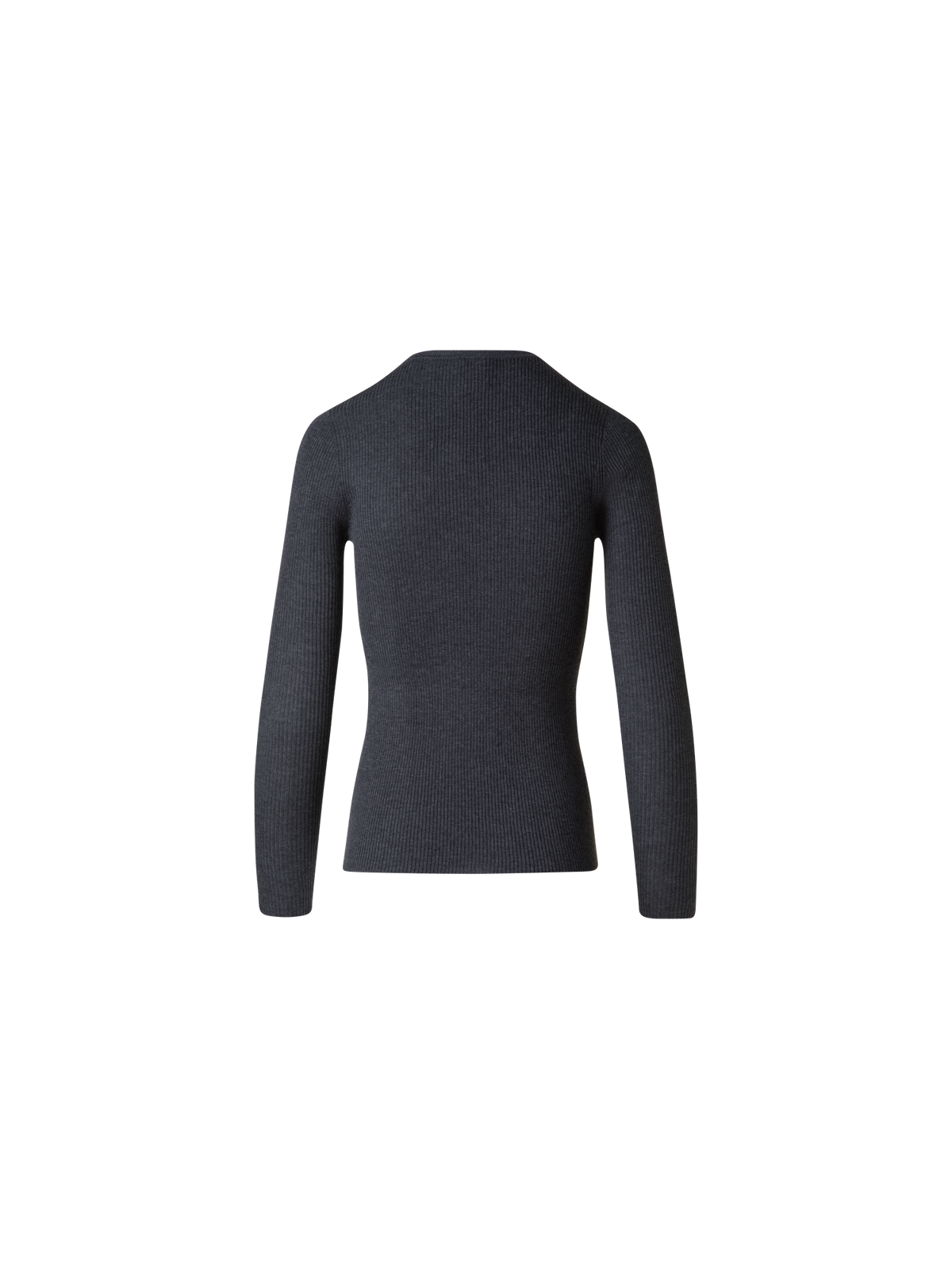 Designer Seamless Silk Cotton Knit Sweater - grey