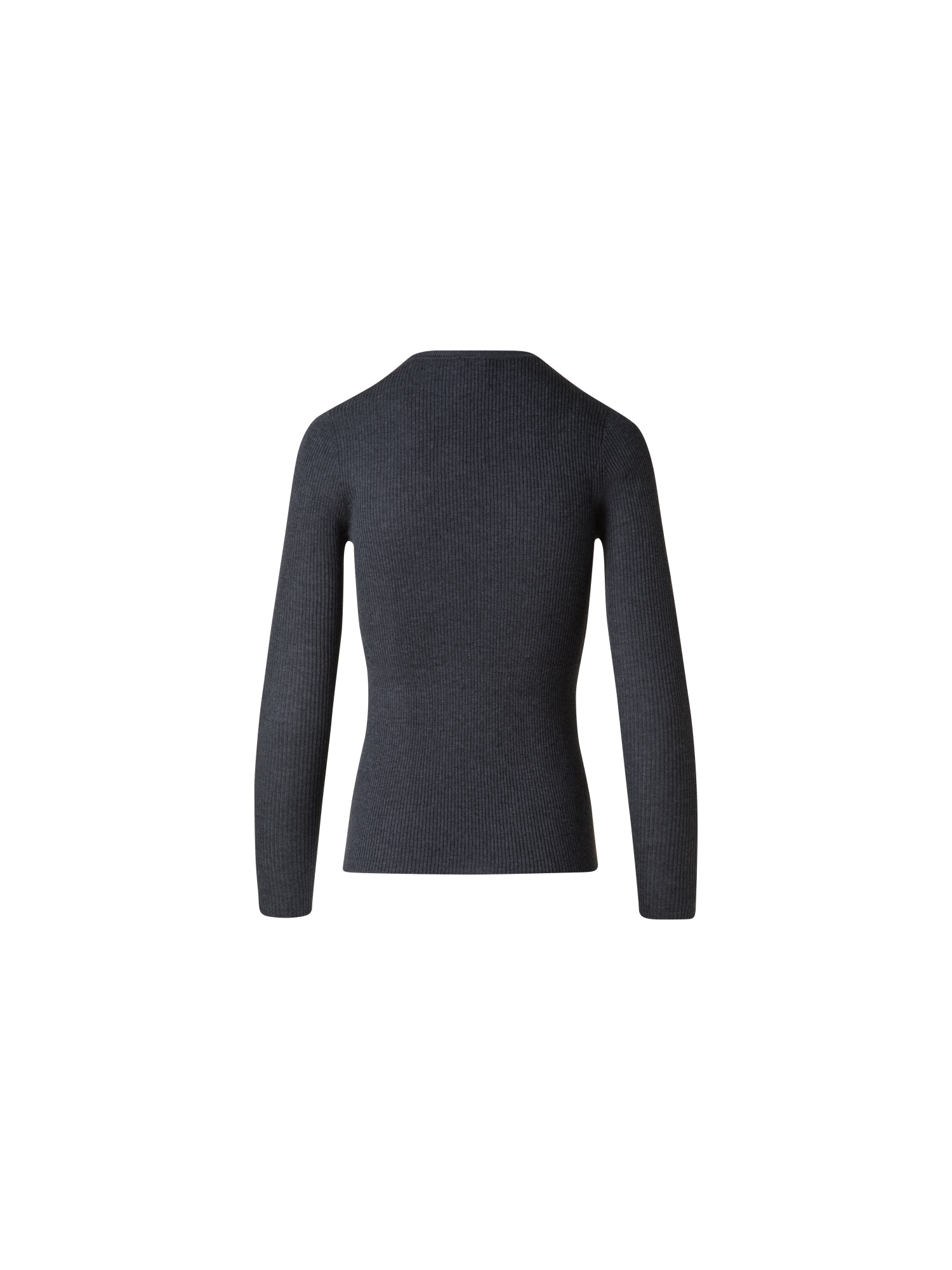 Designer Seamless Silk Cotton Knit Sweater - grey