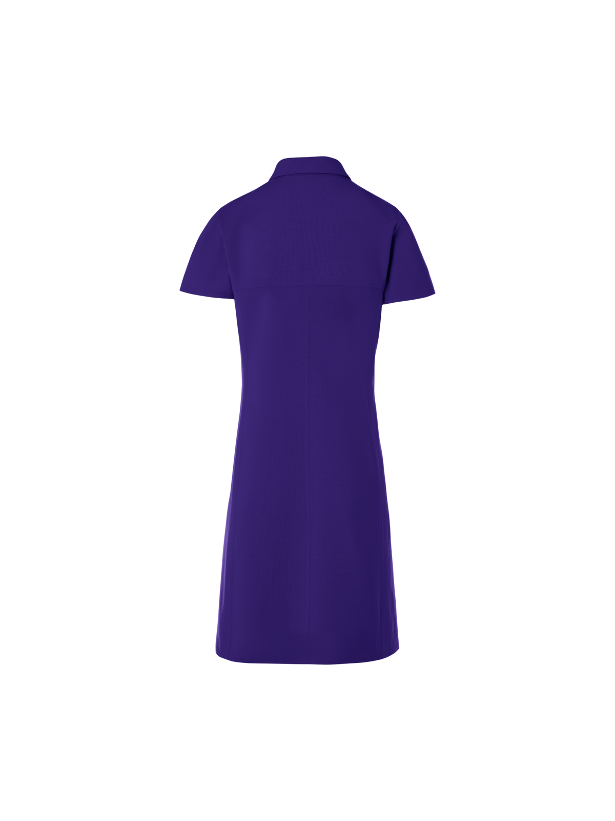 Short-Sleeve Cotton-Silk Stretch Double-Face Polo Dress