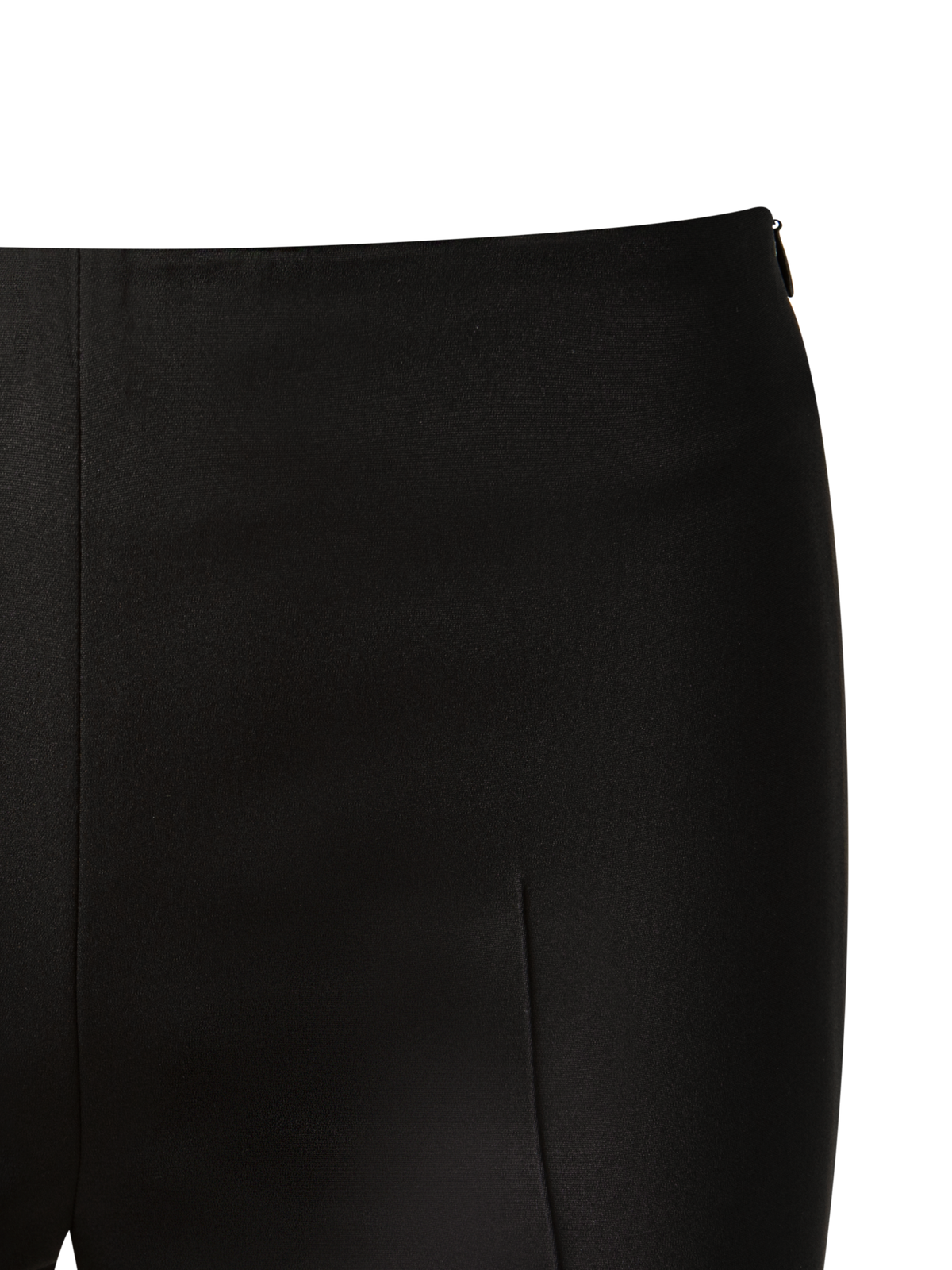 Designer Slim Silk Stretch Crêpe Pants - black