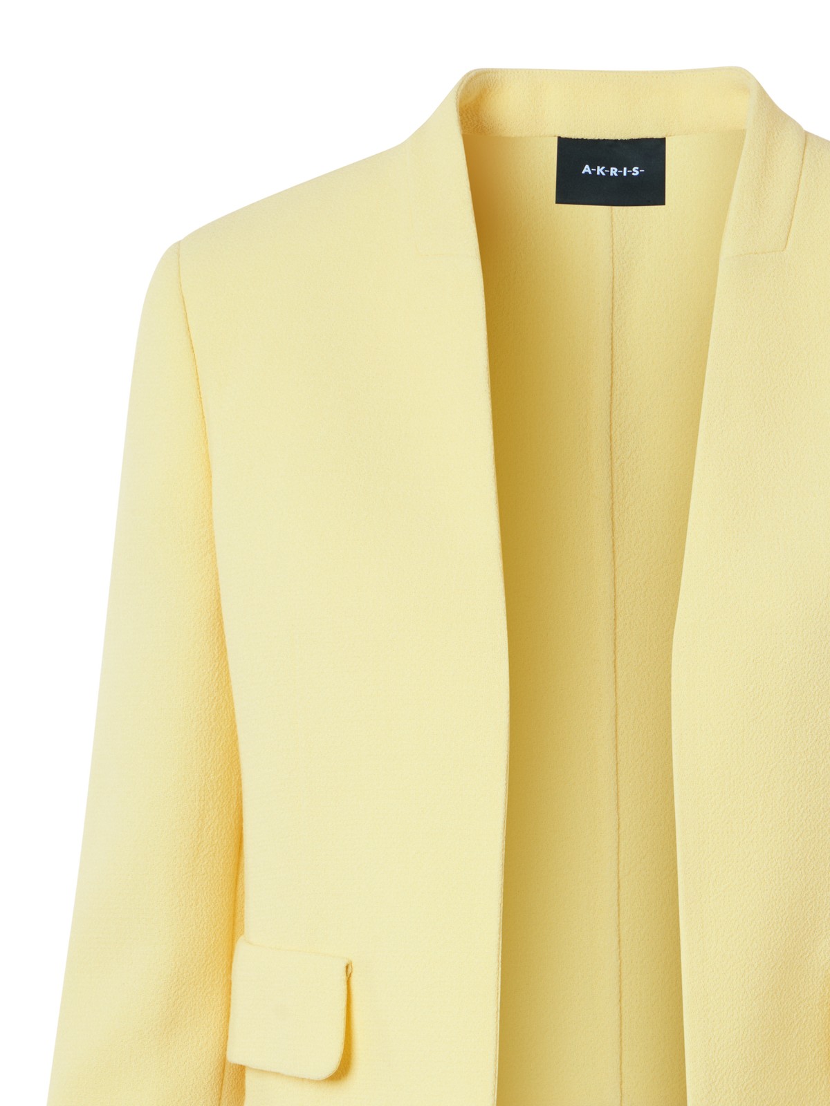 Designer Short Wool Crêpe Double-Face Jacket - yellow