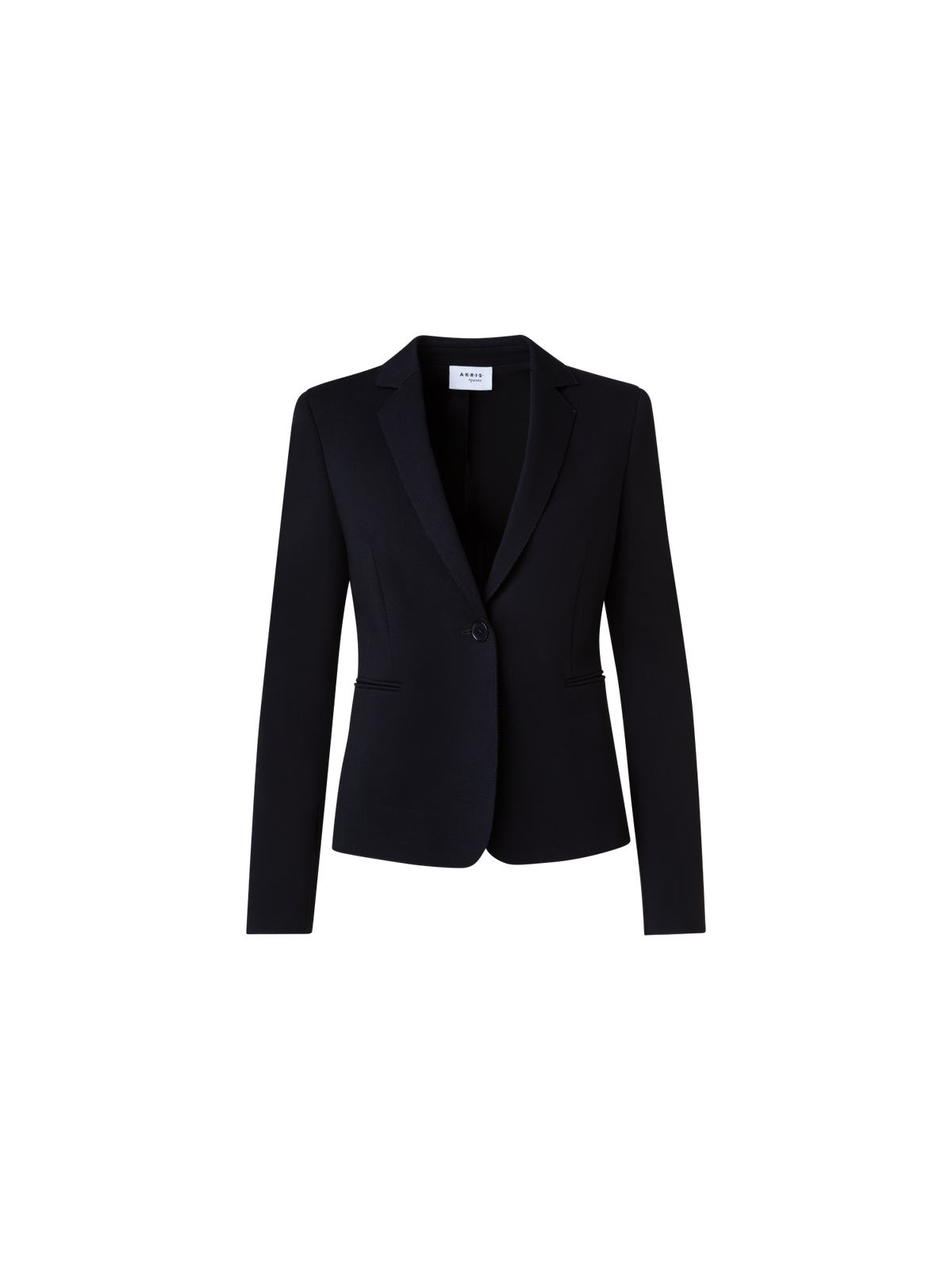 Jersey Blazer with Faux Leather Collar – Akris Inc. Jersey Blazer with Faux Leather Collar – Akris Inc.