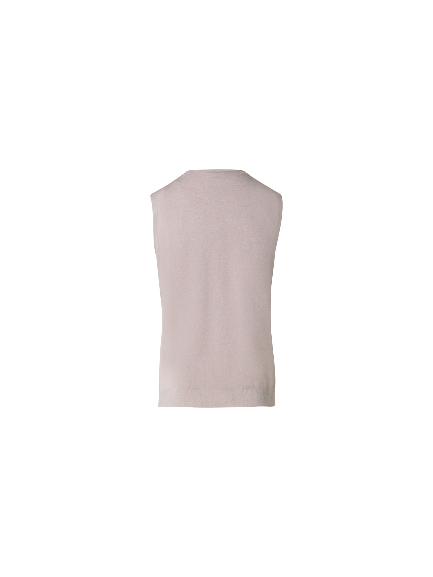 Designer Knit Top in Silk Cotton with Semi-Sheer Sides - grey - beige