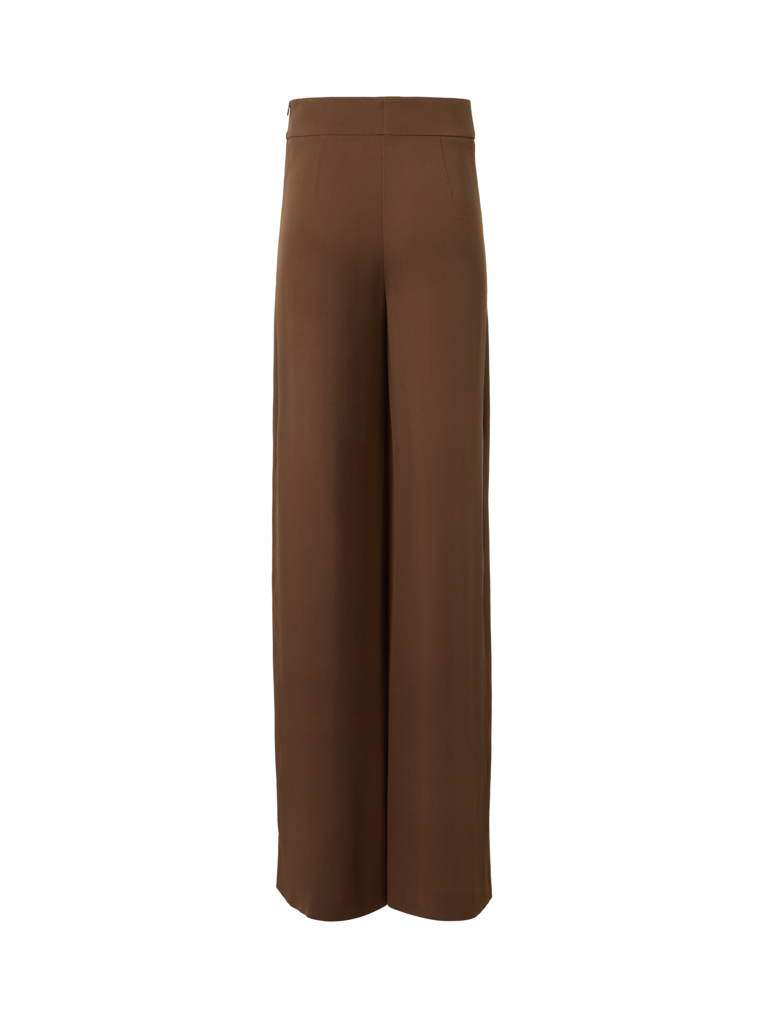 Designer Wide Silk Pants with Slits - brown
