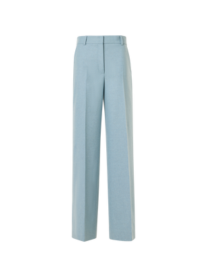 Designer Wide Leg Wool Flannel Pants