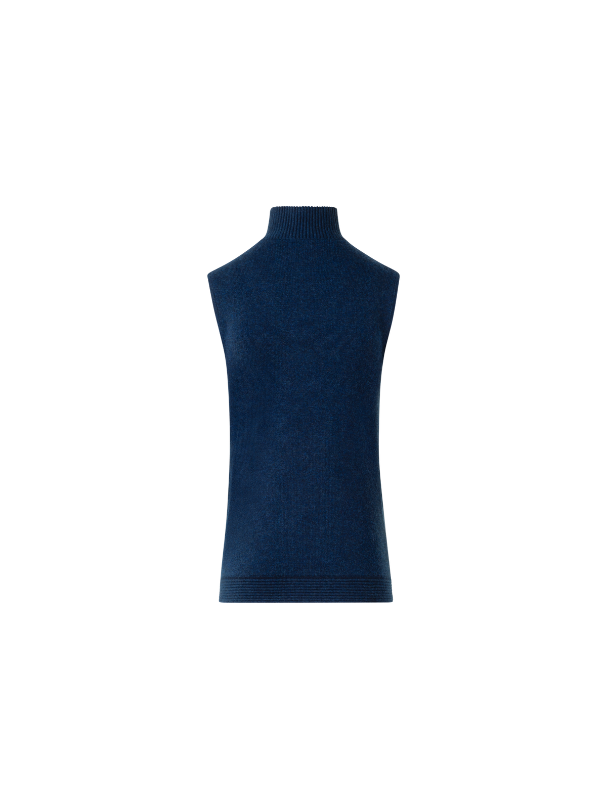 Designer Cashmere Knit Gilet with Front Rib Detail - neutral - navy - blue