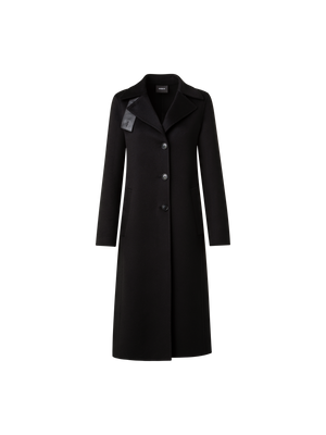 Storm System® Cashmere Coat Black | Womens Designer Overcoat