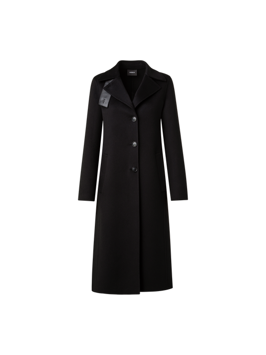Designer Cashmere Double-Face Blazer Coat - black