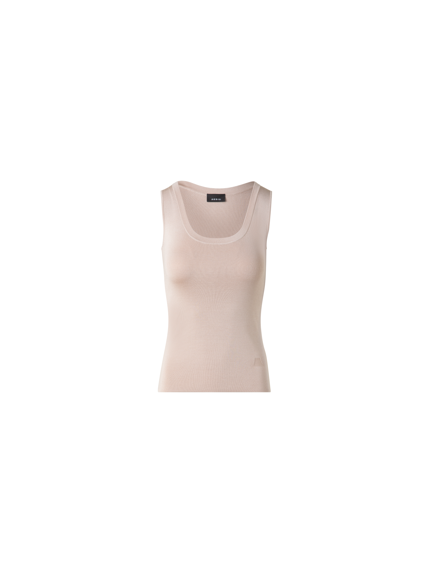Designer Silk Knit Tank Top - neutral - pastel - beige