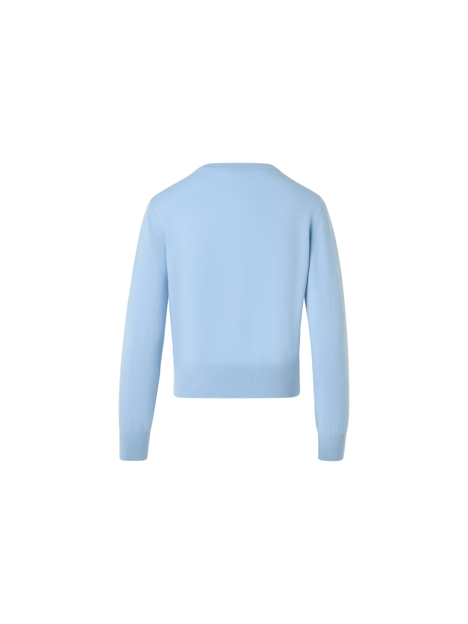 Designer Cashmere Crew-Neck Sweater - blue