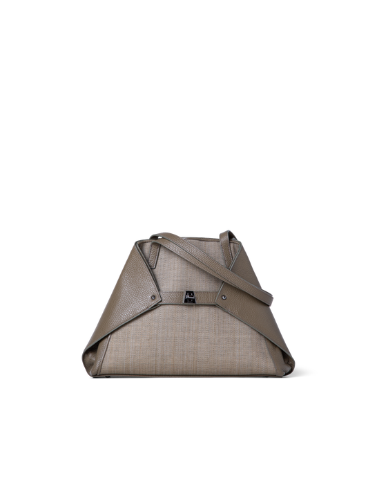 Designer Ai Small Shoulder Tote - green - neutral