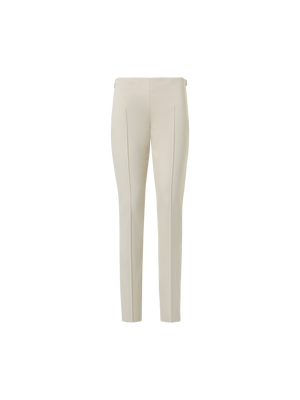 Designer Cotton Techno Stretch Slim Leg Pants - beige