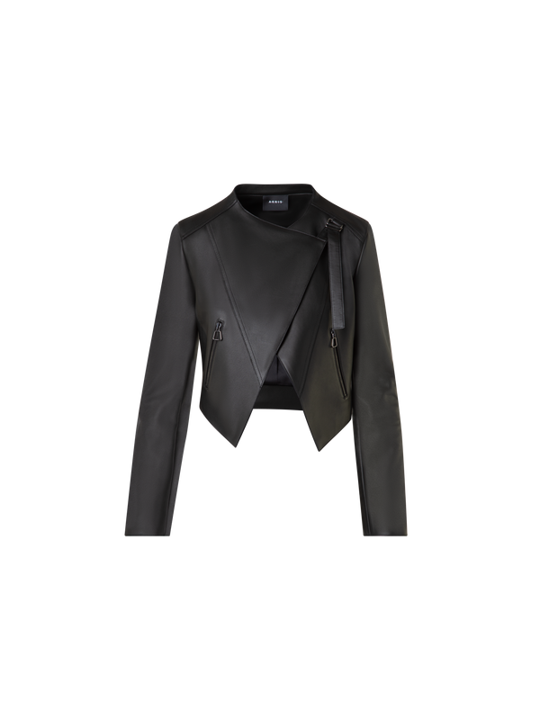 Asymmetrical Leather Biker Jacket – Akris Inc. Asymmetrical Leather Biker Jacket – Akris Inc.