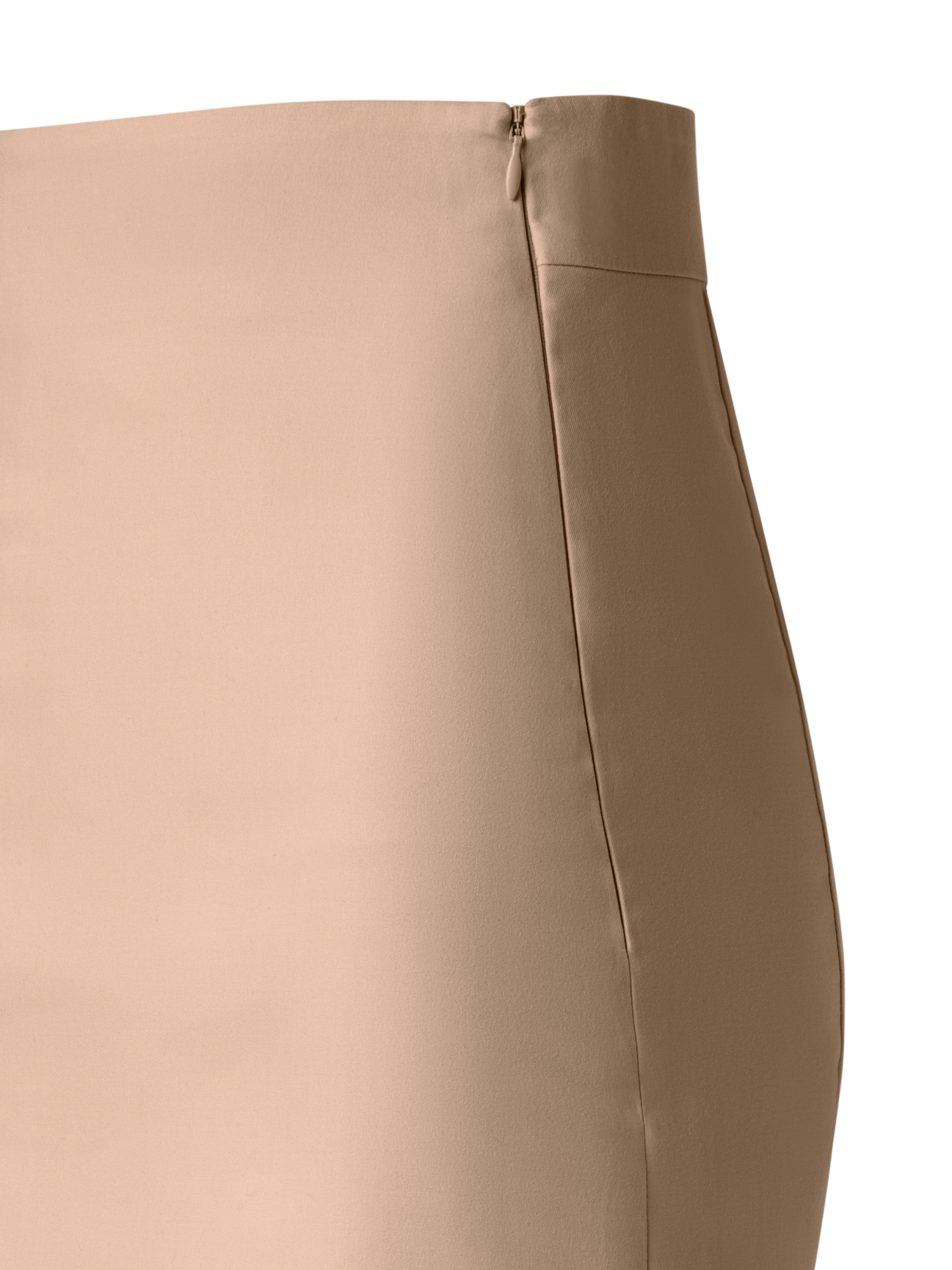 Designer Long Pencil Skirt in Cotton Double-Face - neutral - pastel - beige