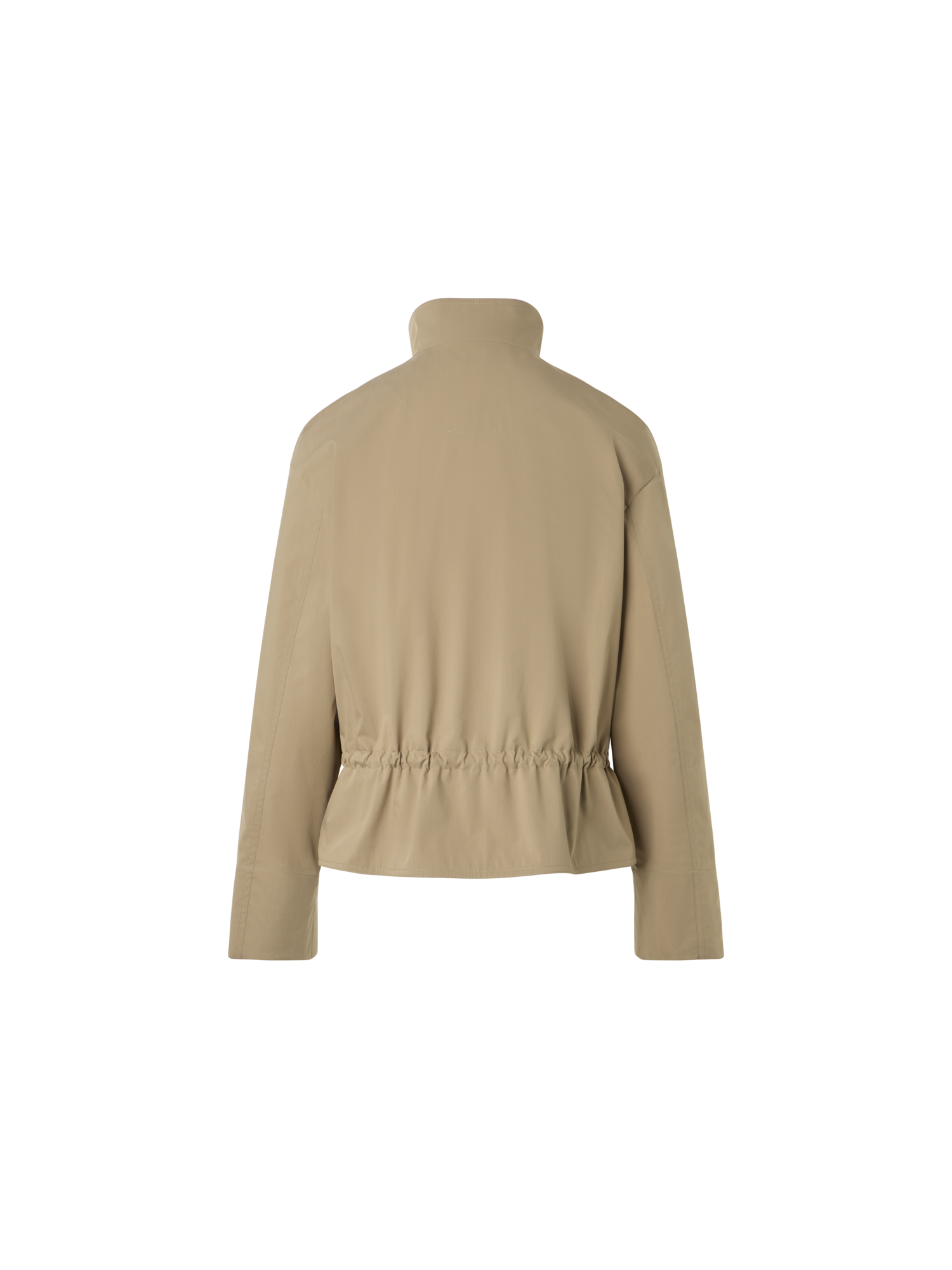 Designer Cotton Short Parka Jacket with Elastic Waist