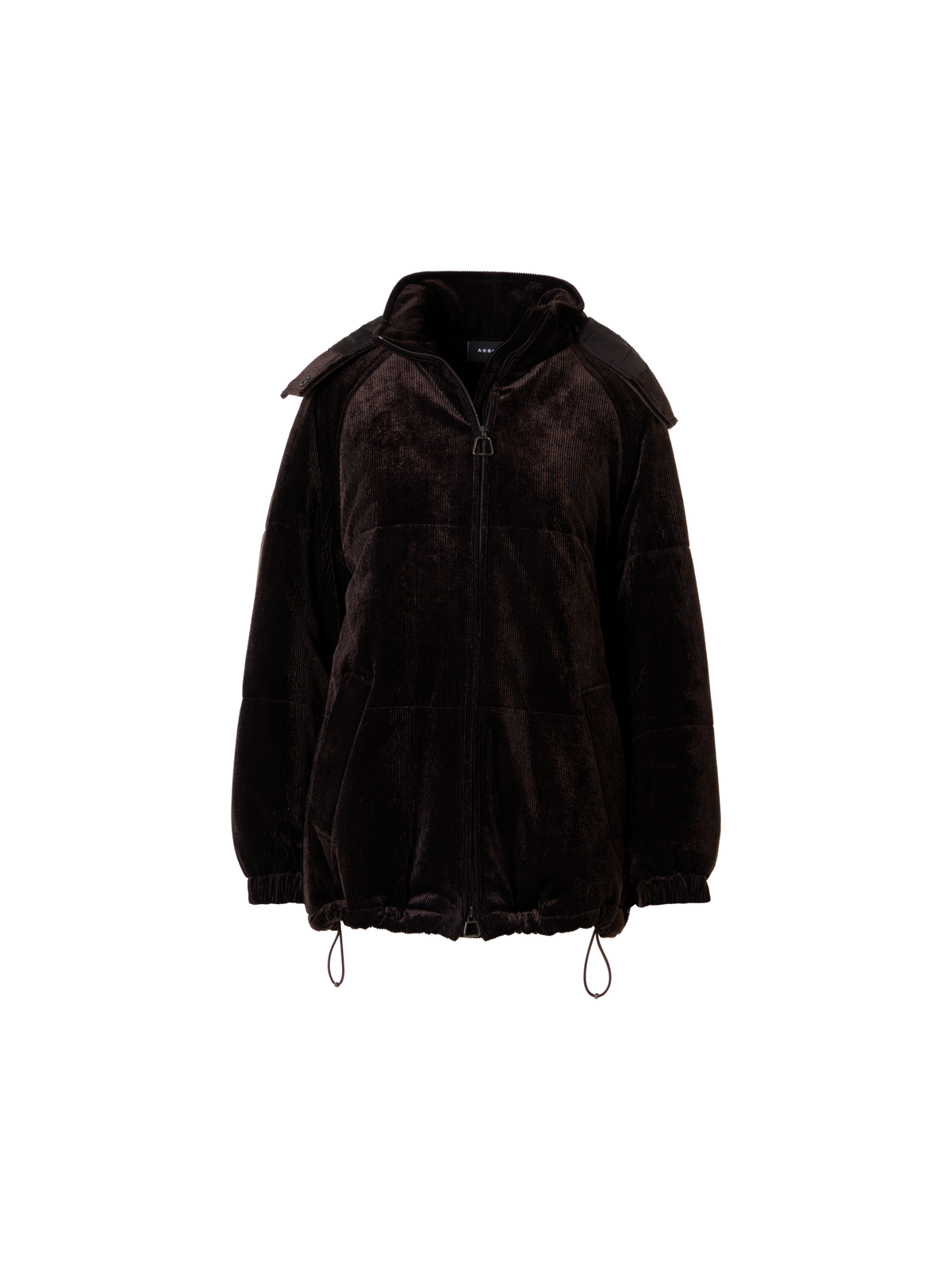Designer Padded Oversize Corduroy Parka - brown