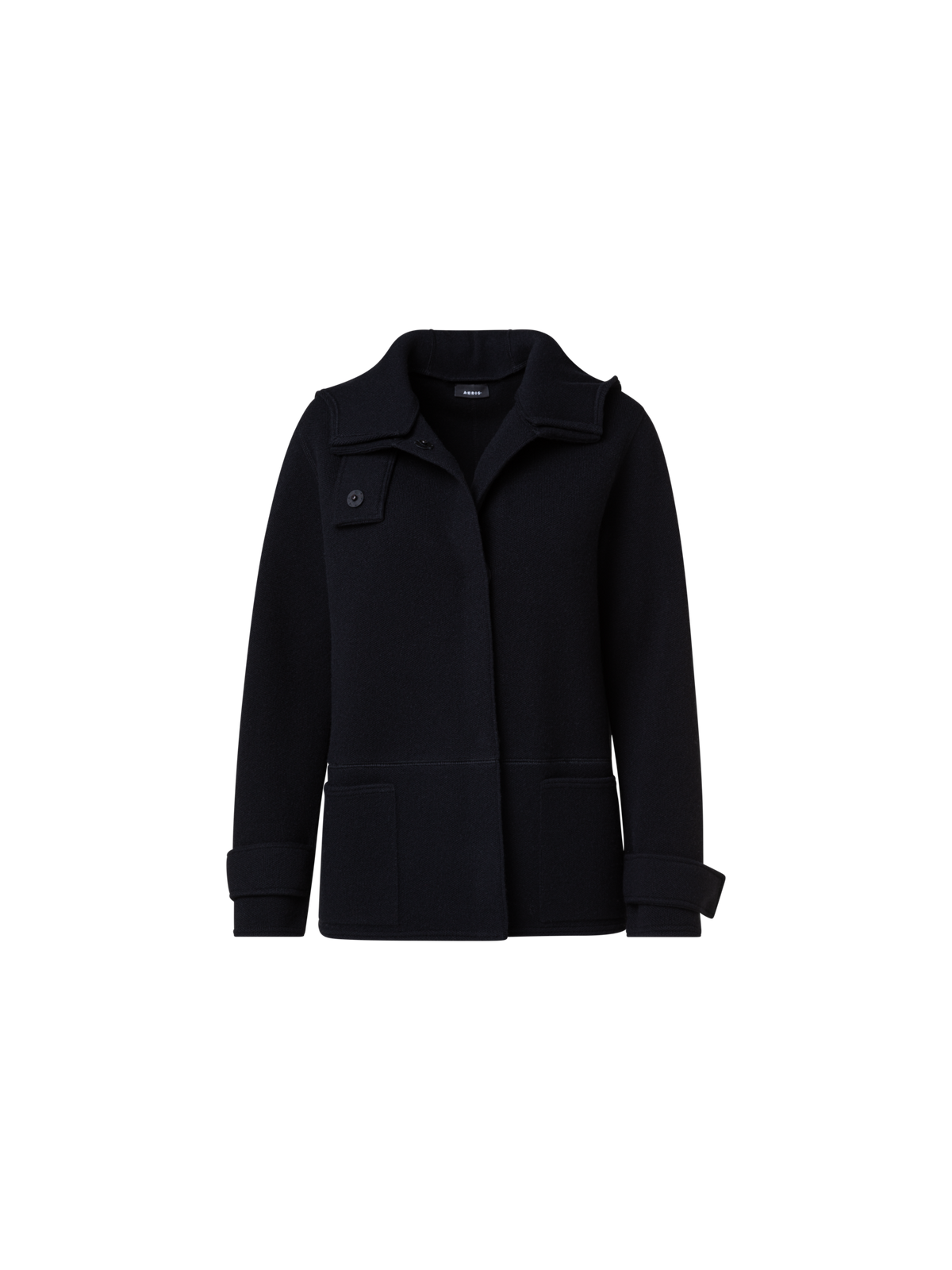 Designer Cashmere Piqué Jacket with Removable Hood