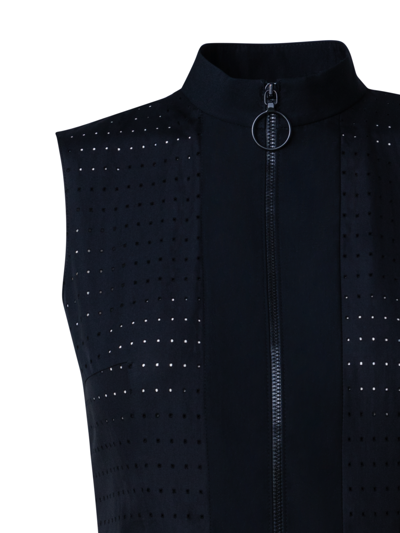 Designer Perforated Pin Dot Cotton Poplin Dress