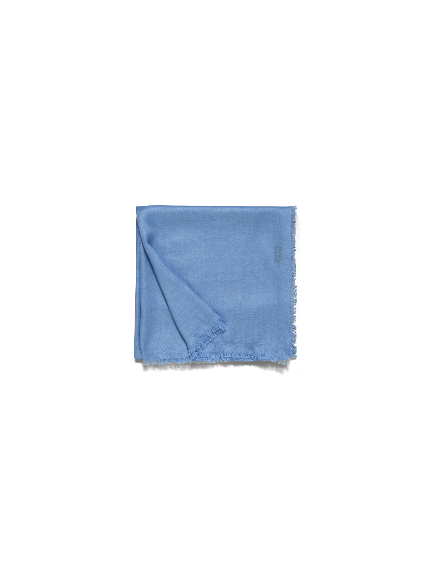 Designer Cashmere Silk Scarf with Lurex Frame - blue