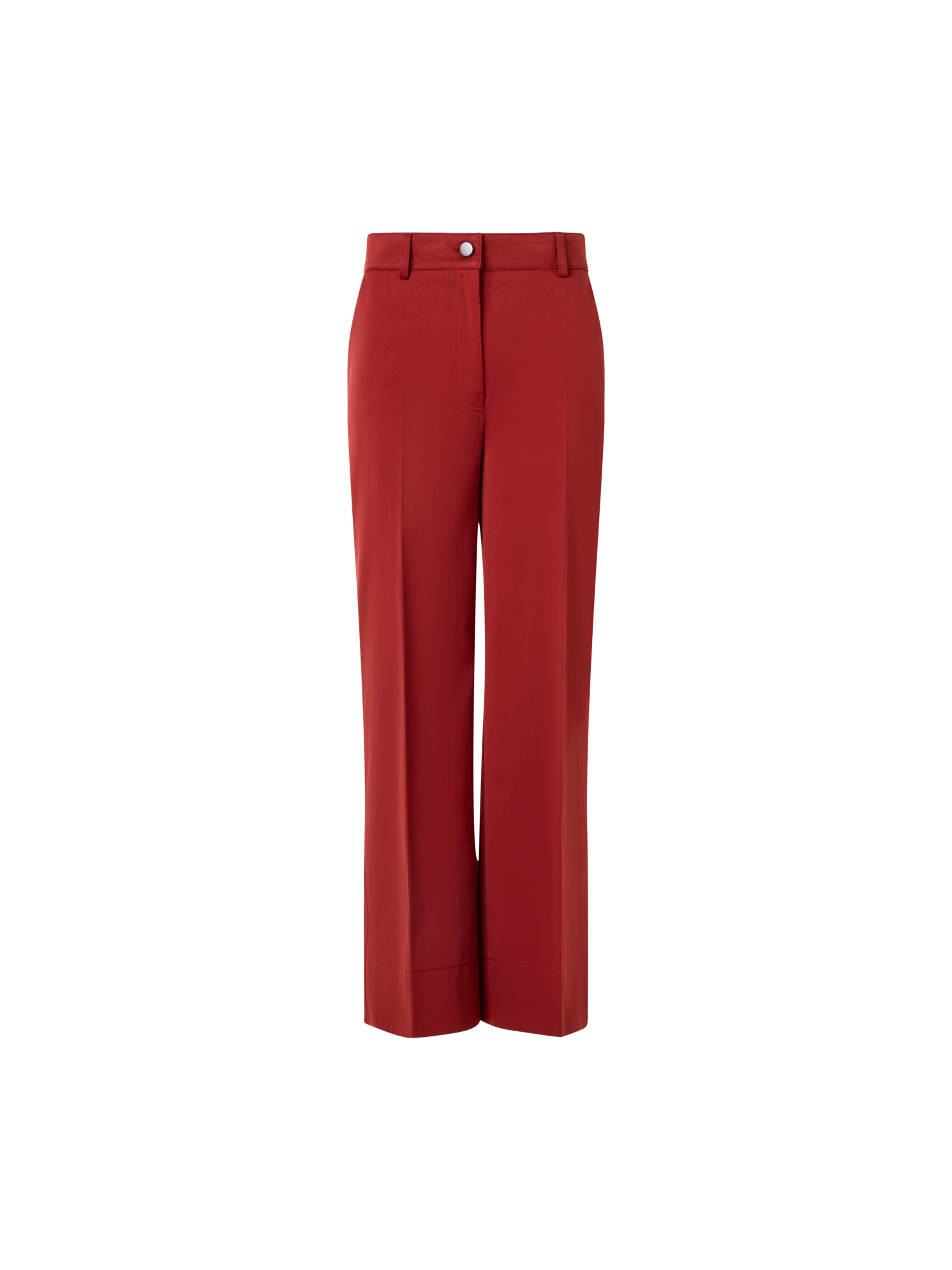Designer Chiara Wide-Leg Pants in Cotton Gabardine - red