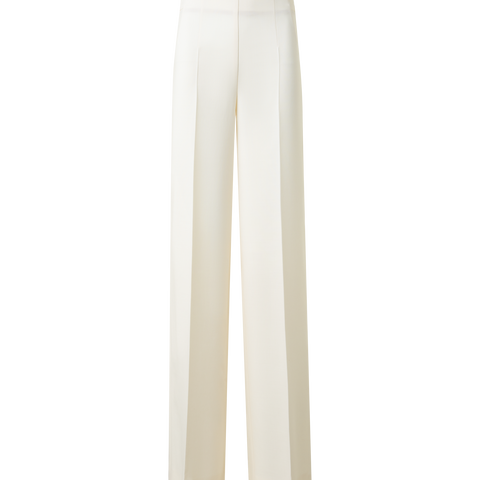 Wide Straight Wool Double-Face Pants